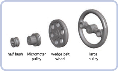 All four LEGO pulleys