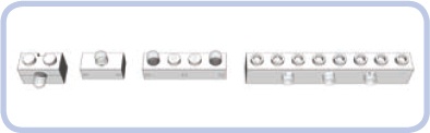 Four types of 9V bricks with lights