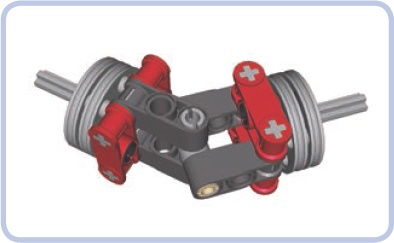 A custom universal joint is more robust but also larger than ready-made ones.