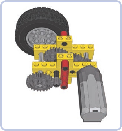 Vertical beams (red) are a popular means of reinforcement.