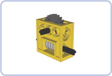 The LEGO casing for the worm gear is very sturdy and quite common, but it works only with a 24-tooth follower gear. It’s also better suited for studfull structures than for studless ones.