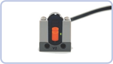 The V2 Power Functions receiver. Note the shining indicator LED.