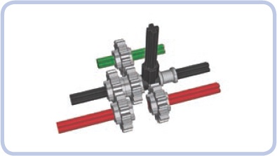 A nonsynchronized distribution transmission with two outputs