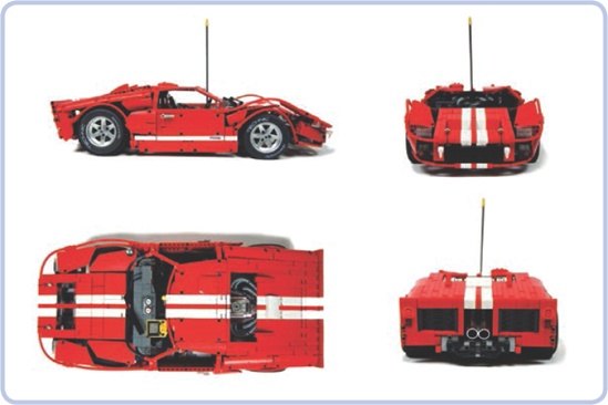 These photos are perfectly usable in place of a blueprint. They present the object from direct angles, and they are taken from far enough away that the images are not distorted.