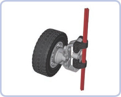 LEGO portal axles are worst in terms of steering geometry Their pivot point is located between the chassis and the gear hub, quite far from the actual wheel.