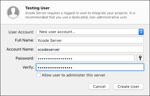 Installing and setting up Xcode Server