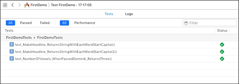 Tests overview