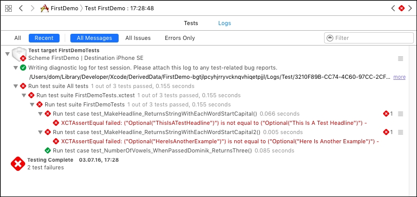 Tests overview