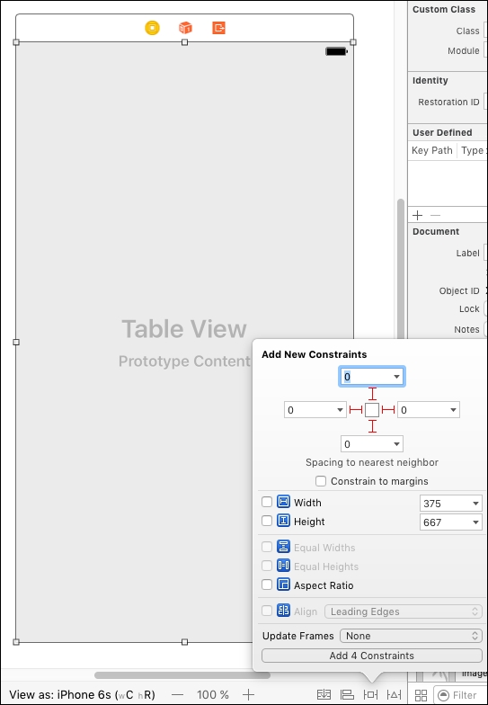 Implementing ItemListViewController