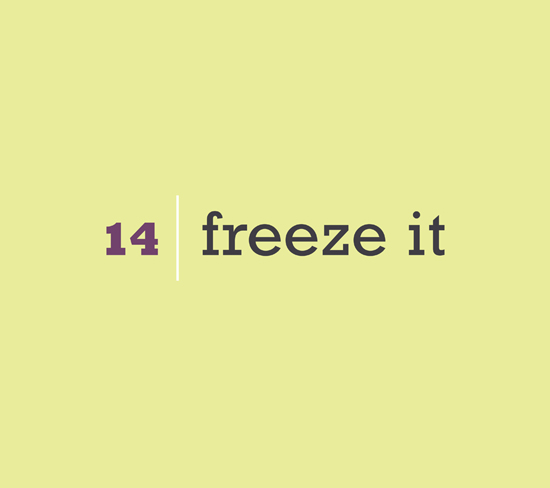 Chapter 14: Freeze It