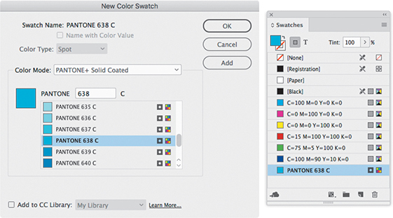 A screenshot of a New Color Swatch panel.