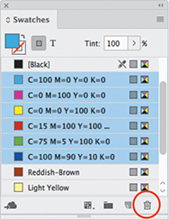 A screenshot of the Swatches panel.