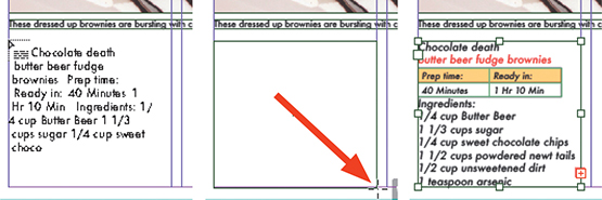 A screenshot of a placeholder text frame shows the loaded place icon.