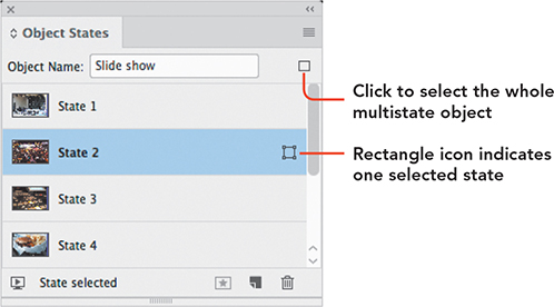 A screenshot of the Object States panel.