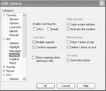 Enabling chat links in mIRC