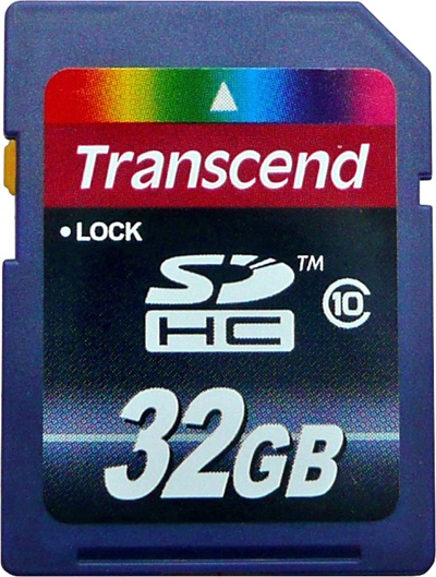 SD-Karte mit 32GB Speicherkapazität