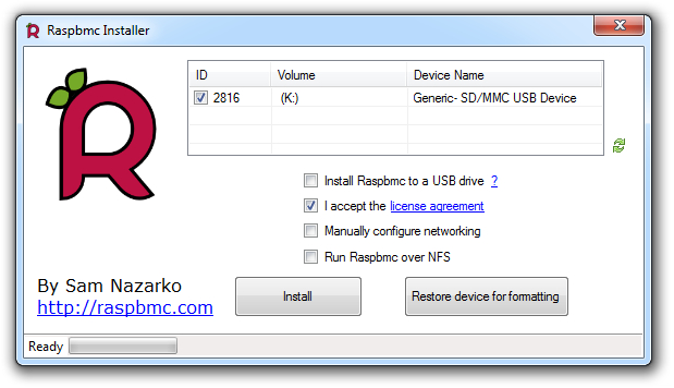 Der Raspbmc-Installer