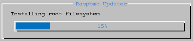 Der Raspbmc-Updater (Installieren des Filesystems)