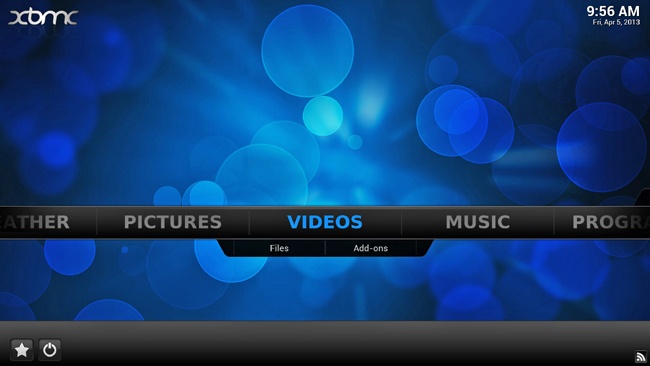 Der erste Start von XBMC