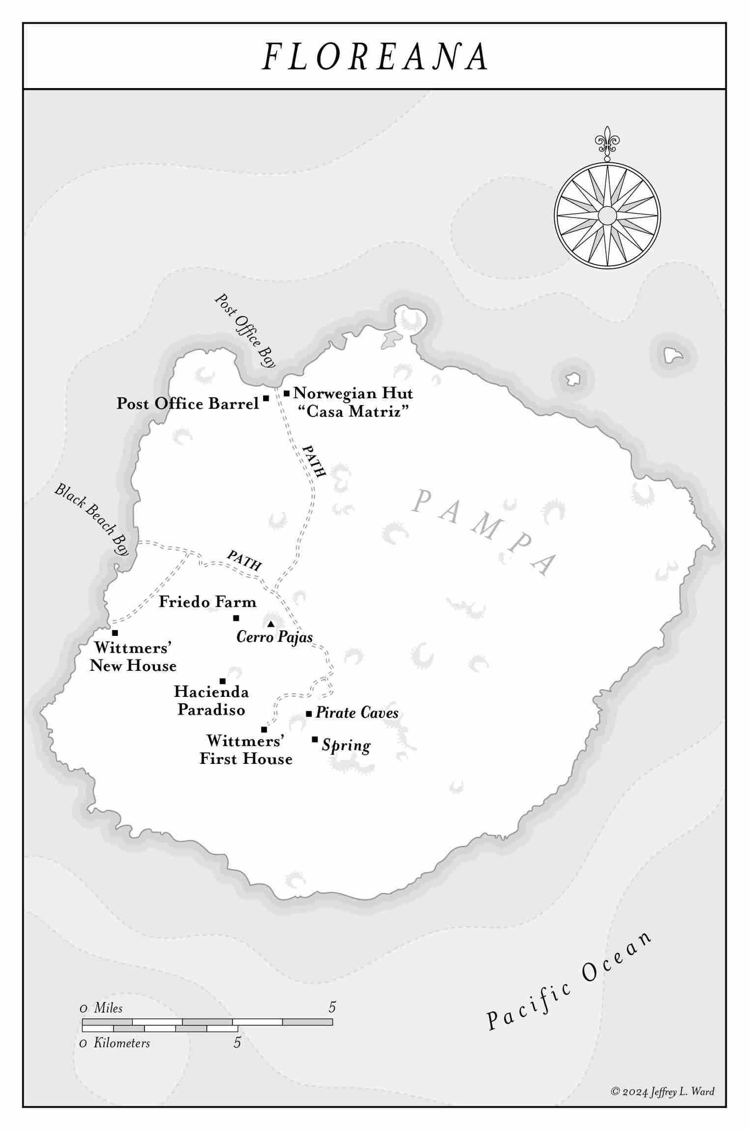 Map of Floreana