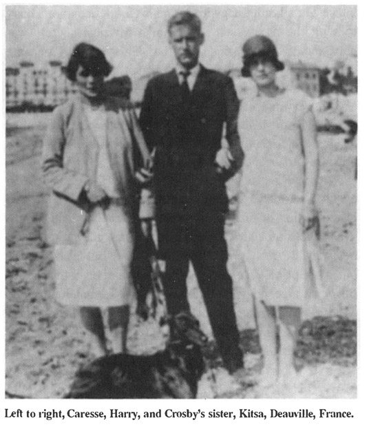 Left to right, Caresse, Harry, and Crosby's sister, Kitsa, Deauville, France.