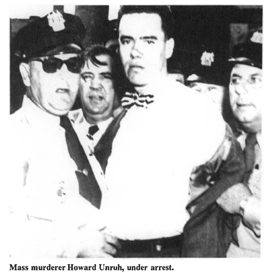 Mass murderer Howard Unruh, under arrest.