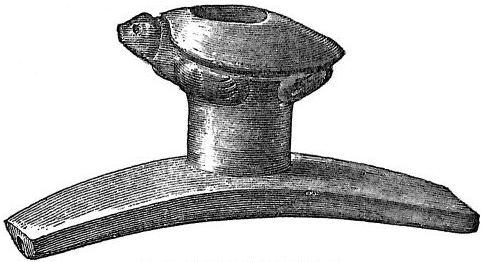 Fig. 13.—Pipe from Illinois mound. (After Smithsonian Report.)