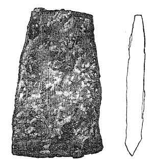 Fig. 30.—Iron celt from mound, Caldwell County, North Carolina.