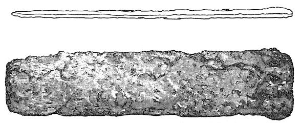 Fig. 31.—Iron implement from mound, Caldwell County, North Carolina.