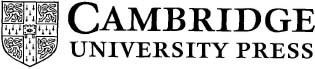 CAMBRIDGE UNIVERSITY PRESS