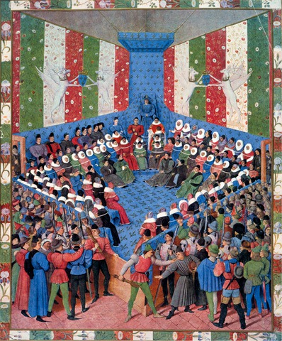 Le lit de justice du procès de Jean d’Alençon (1458).