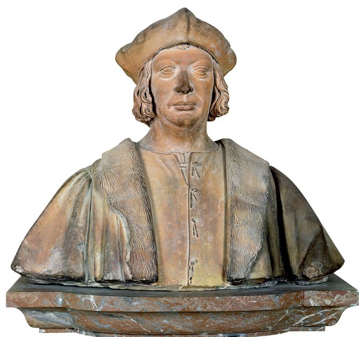 Buste en terre cuite d’Antoine Duprat (1463-1535), chancelier de François Ier pendant les vingt premières années de son règne.