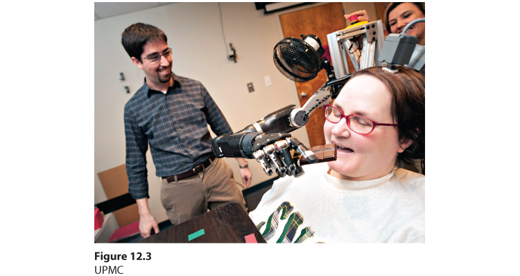 A photo shows a robotic arm feeding chocolate to Jan.