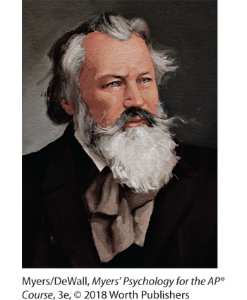 Portrait of Johannes Brahms.