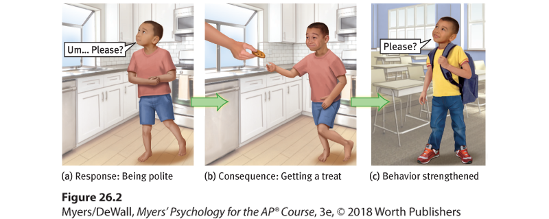 Diagram illustrating operant conditioning.