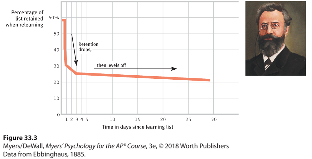 This image is a line chart. This image is a painting of Hermann Ebbinghaus.