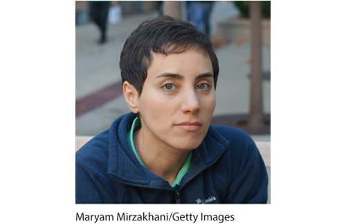 A photo of Maryam Mirzakhani.