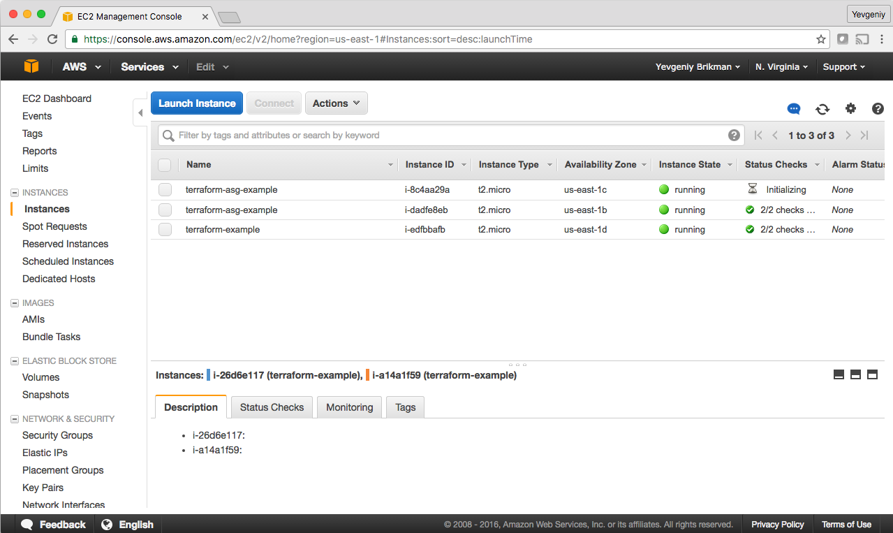 The EC2 Instances in the ASG are launching