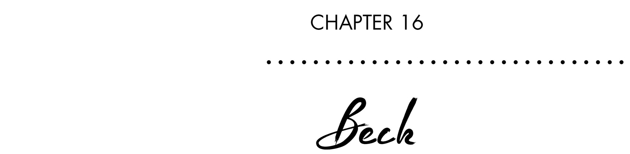 Chapter 16 Beck