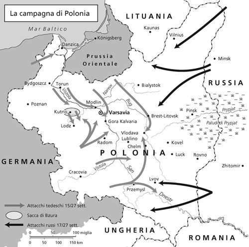 Cartina-La campagna di Polonia