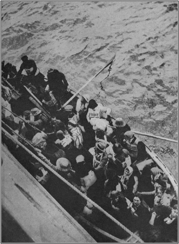 Lifeboat Leaving the Sinking P. and O. Liner Arabia