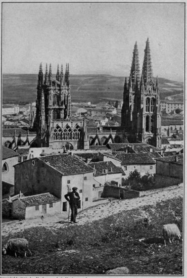 Copyright, 1910 by Underwood & Underwood Burgos Cathedral from the Castle Hill