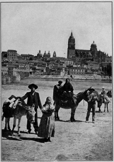 Copyright, 1910, by Underwood & Underwood View of Salamanca from the Roman Bridge