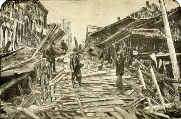 MAIN STREET, JOHNSTOWN, IN FRONT OF MERCHANT'S HOTEL.