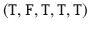 $$\mathtt {(T,F,T,T,T)}$$