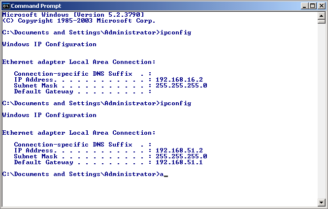 The IP address has changed on the server.