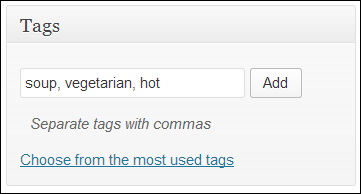 Categories and tags