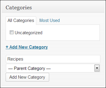 Categories and tags