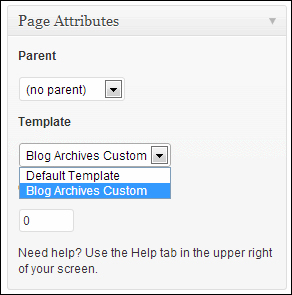 Creating and using a custom page template