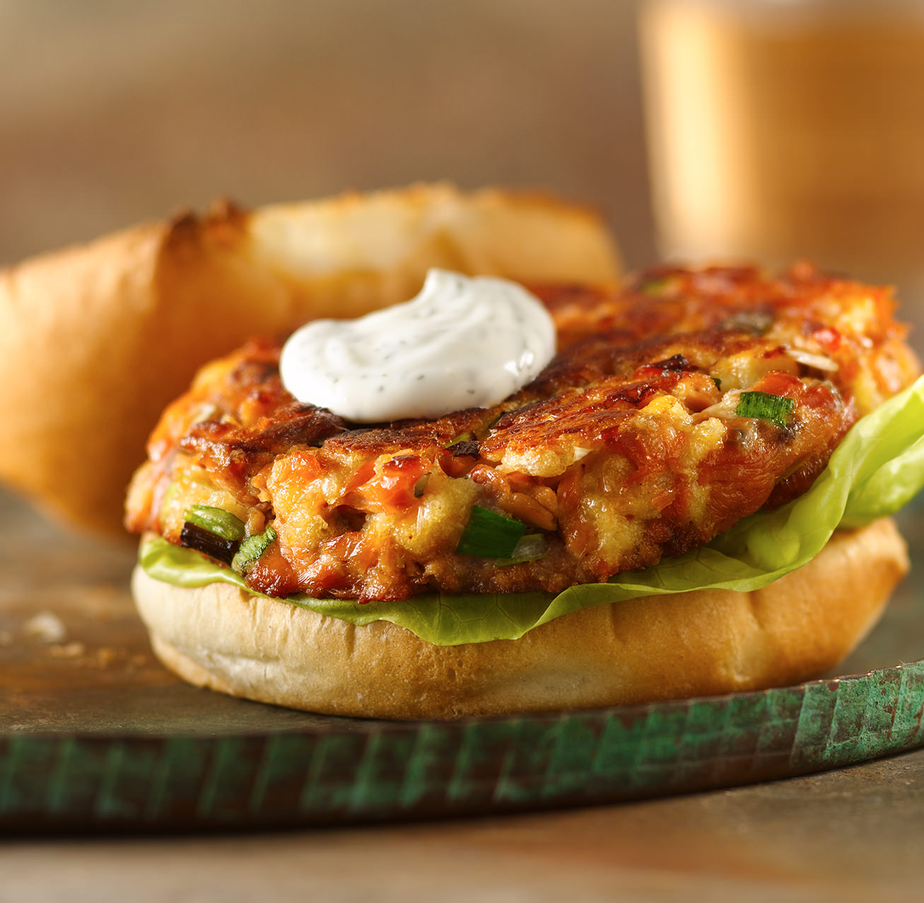 Savory Turkey Burgers with Garlicky Mayonnaise